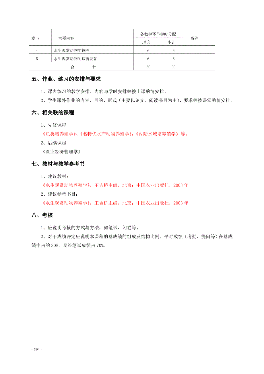 70《水生观赏动物养殖学》课程教学大纲.doc_第3页