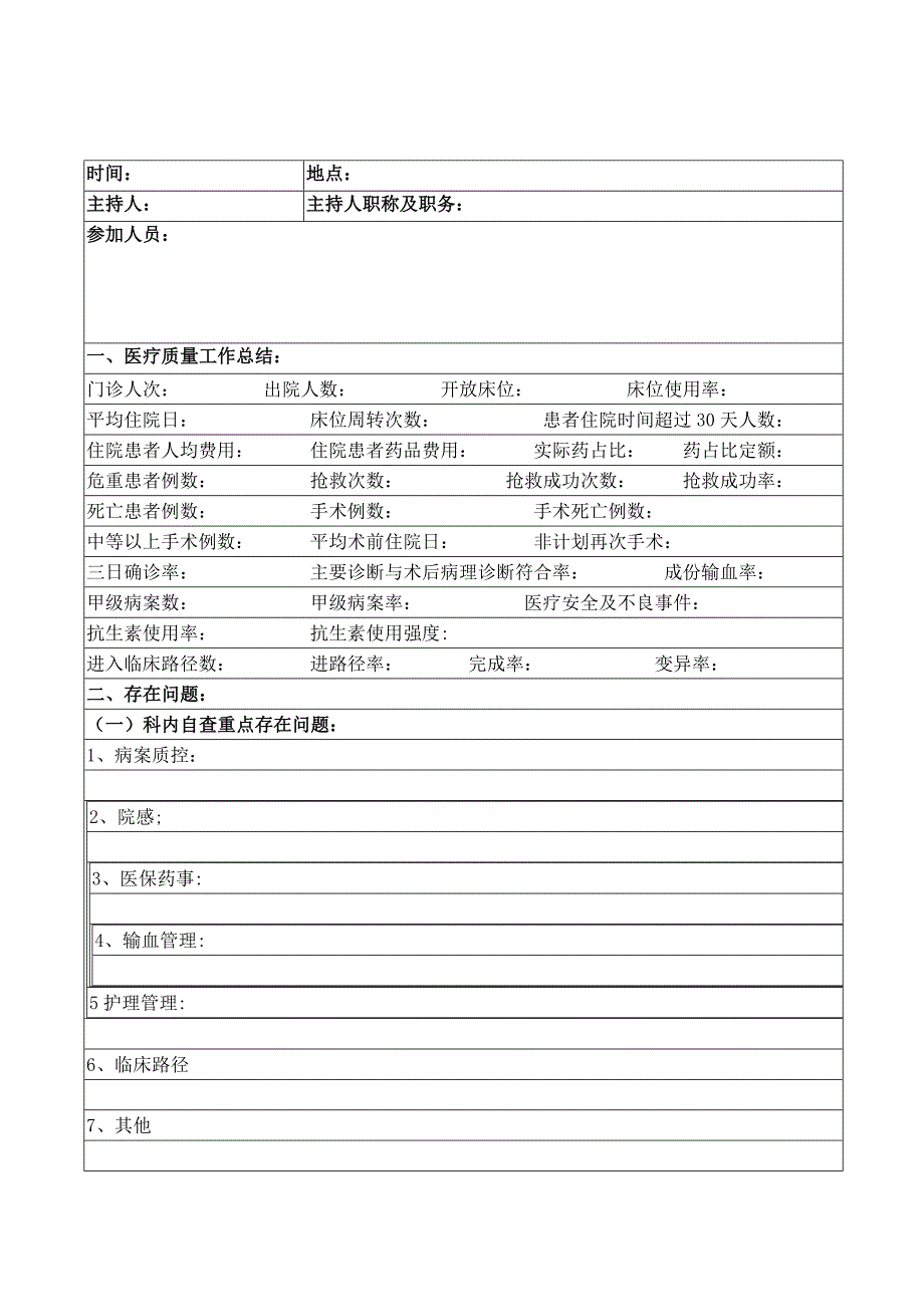 妇科质控小组质量持续改进月度工作会议_第1页