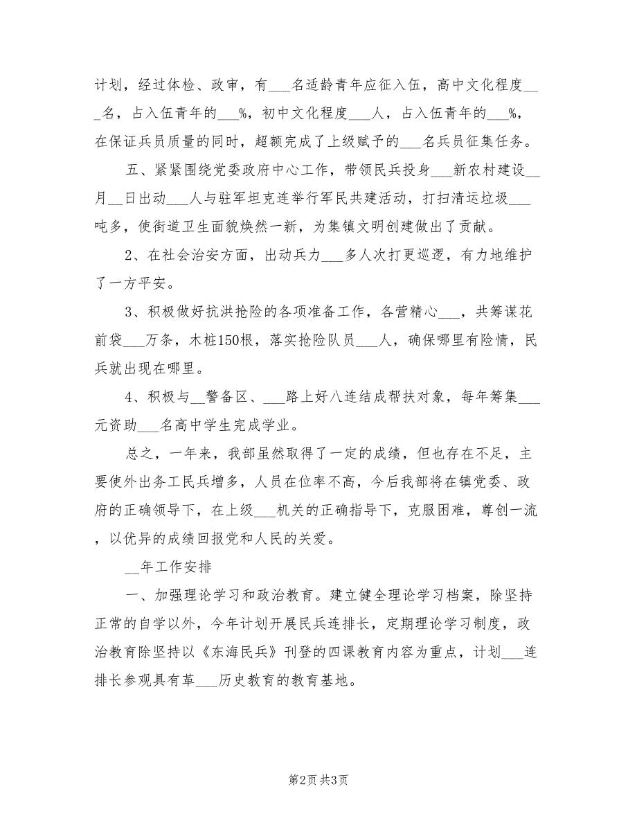 2022年县人武部年度工作总结_第2页