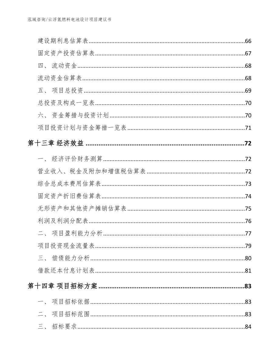 云浮氢燃料电池设计项目建议书_模板_第5页