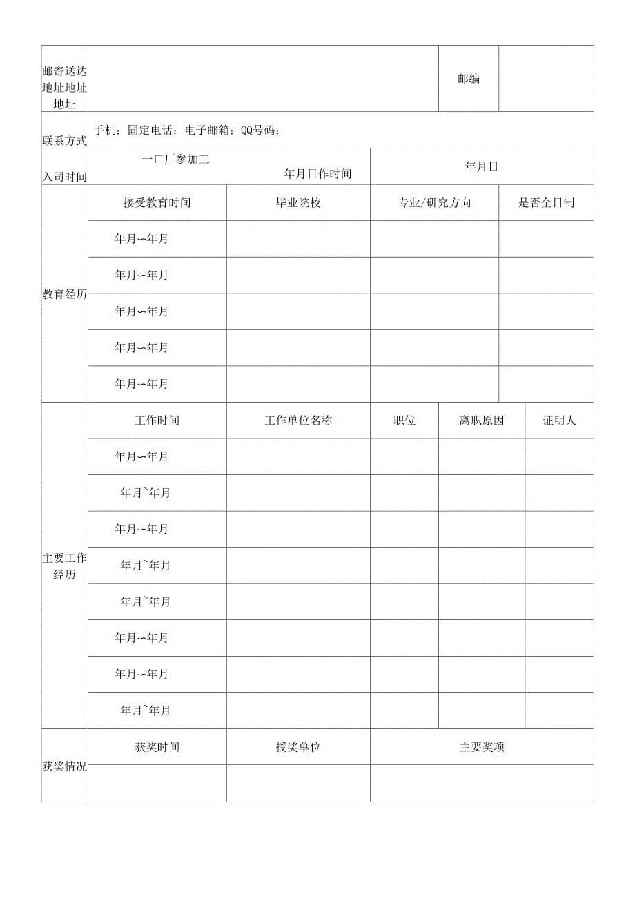 企业劳动用工管理办法_第5页