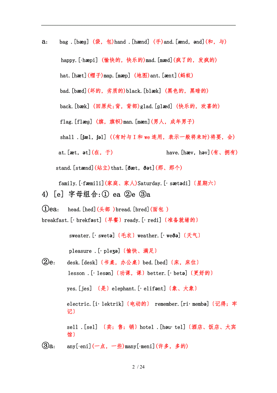 48个国际音标对应的字母组合_第2页