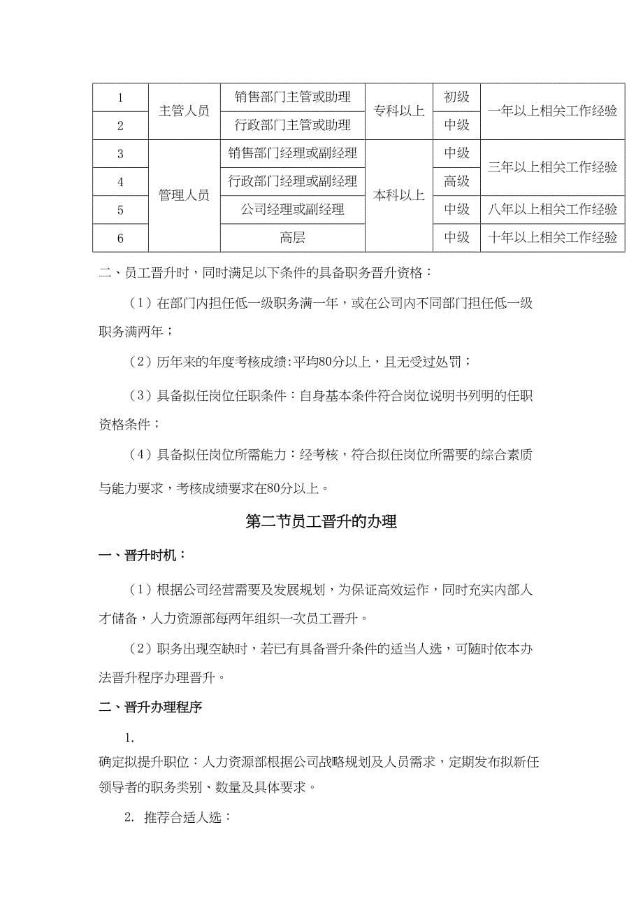 公司员工晋升管理制度完整版4实用资料_第5页