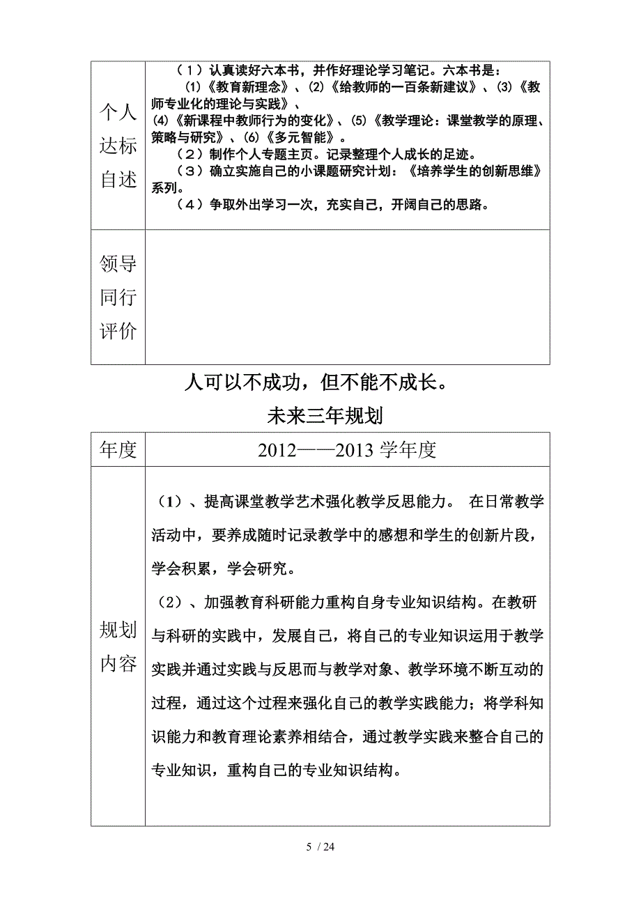 教师个人成长档案(全面一套).doc_第5页