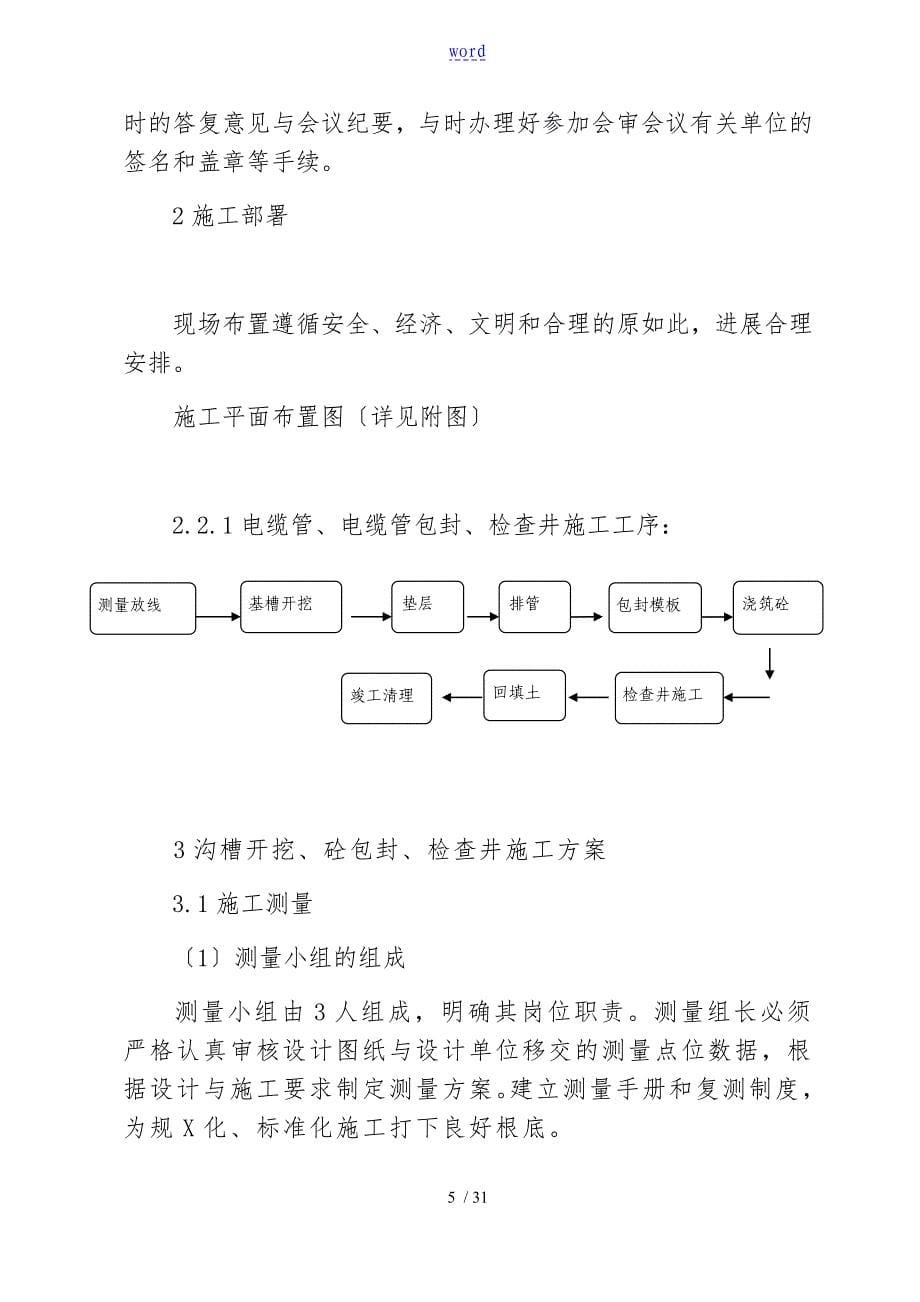 电缆排管敷设施工组织设计_第5页