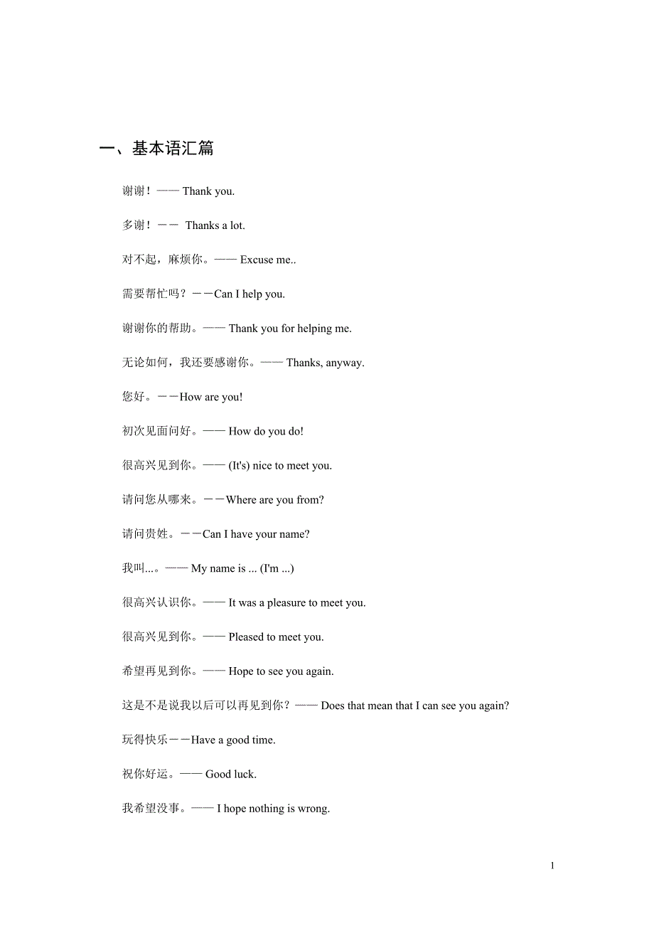 实用出国旅游常用英语口语.doc_第1页