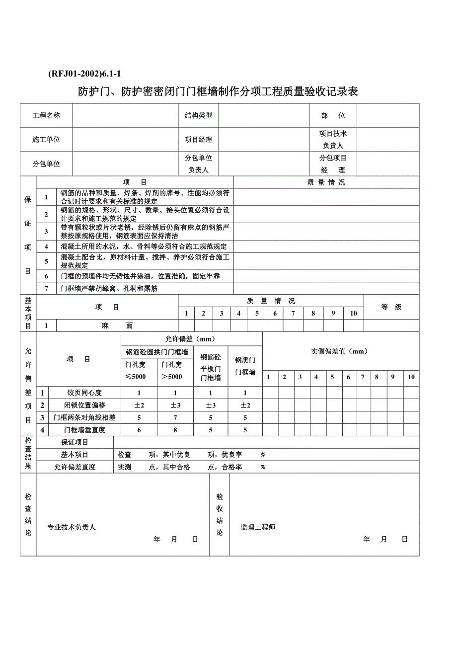 人防工程验收表格(最新)_第2页