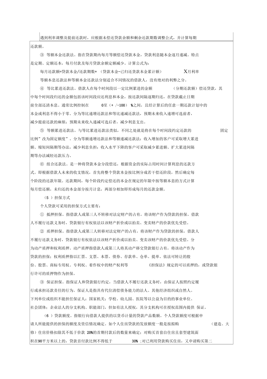 银行从业资格考试个人贷款章节重点归纳知识资料_第4页