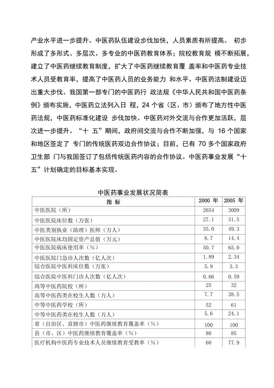中医药事业发展“十一五”规划_第2页