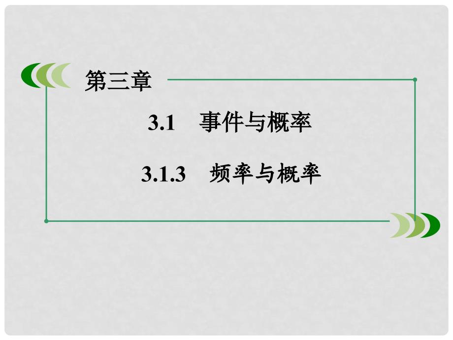 高中数学 3.1.3频率与概率课件 新人教B版必修3_第3页