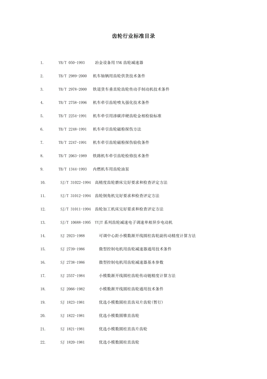 齿轮行业标准目录[共12页]_第1页
