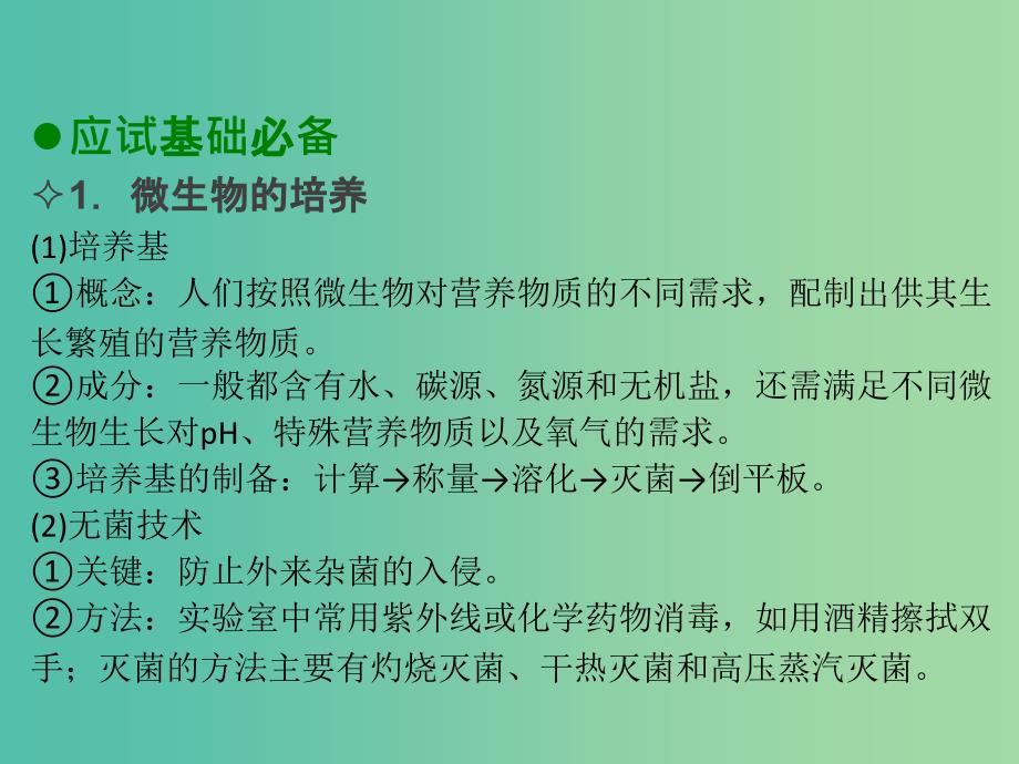 600分考点700分考法A版2019版高考生物总复习第十五章微生物的培养与应用课件.ppt_第3页