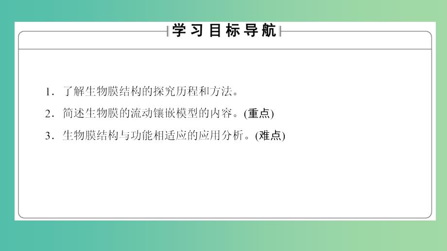 高中生物 第4章 细胞的物质输入和输出 第2节 生物膜的流动镶嵌模型课件 新人教版必修1.ppt_第2页