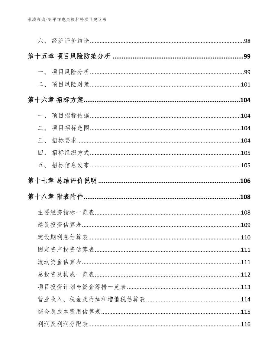 南平锂电负极材料项目建议书【模板参考】_第5页