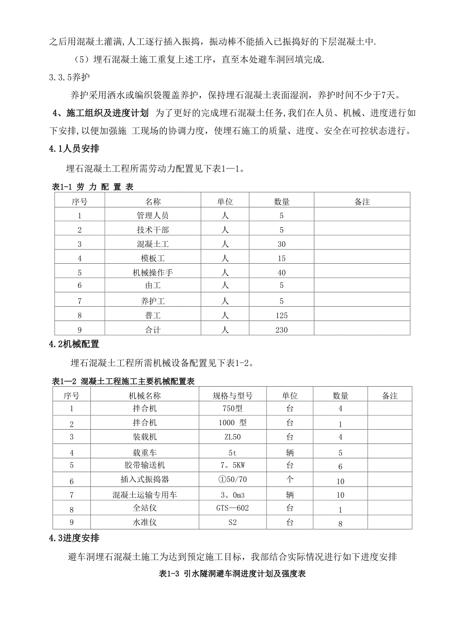 引水隧洞避车道回填施工_第4页