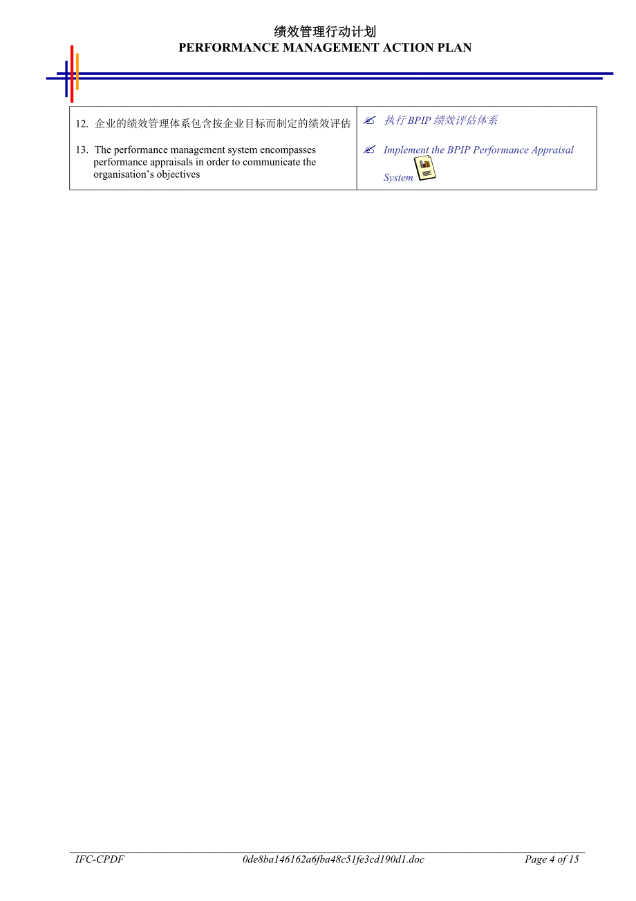 毕博管理咨询工具方法—4.6 Performance Management Action Planchinese_第4页