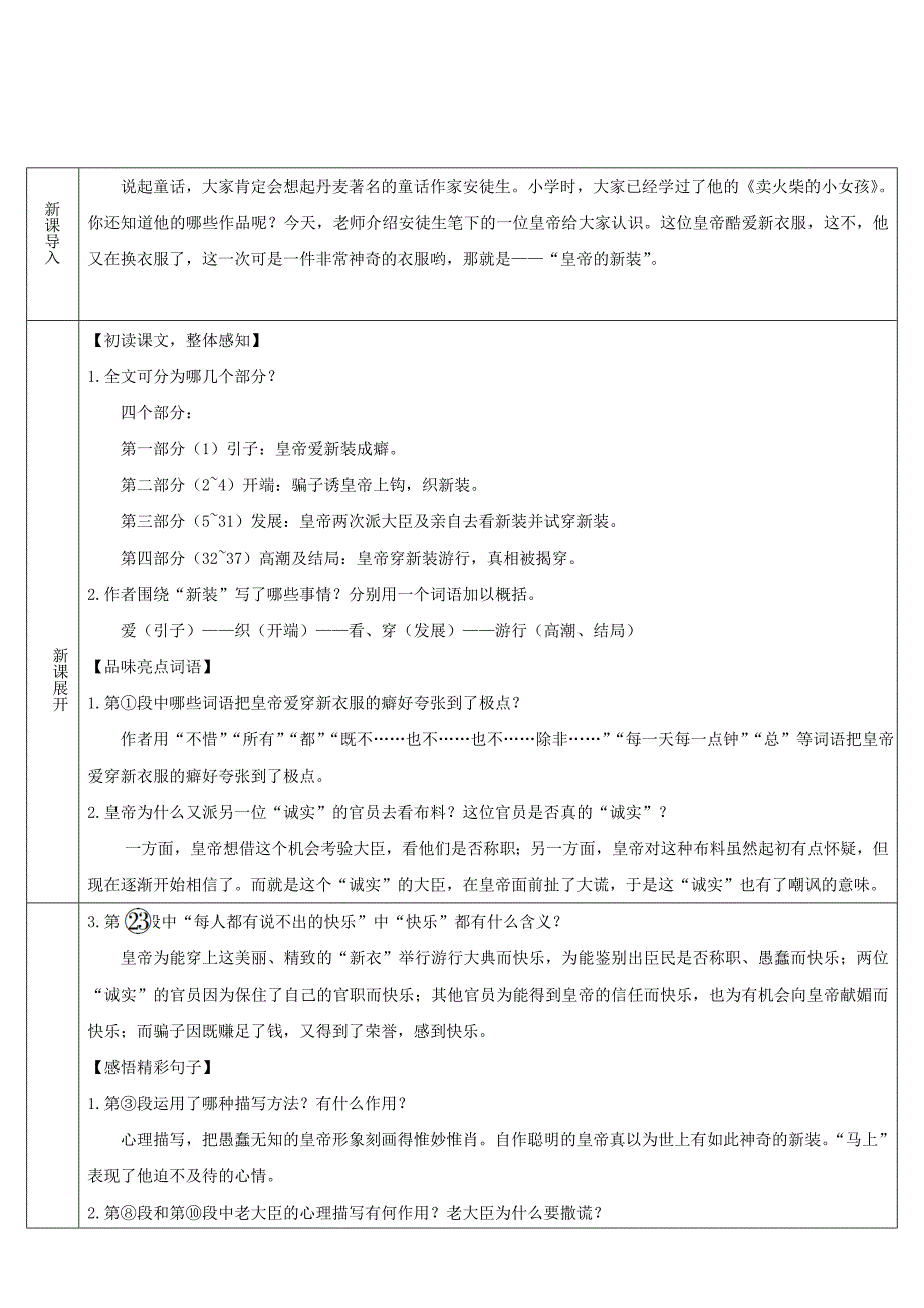 七年级语文上册 第六单元 19 皇帝的新装导学案 新人教版_第3页