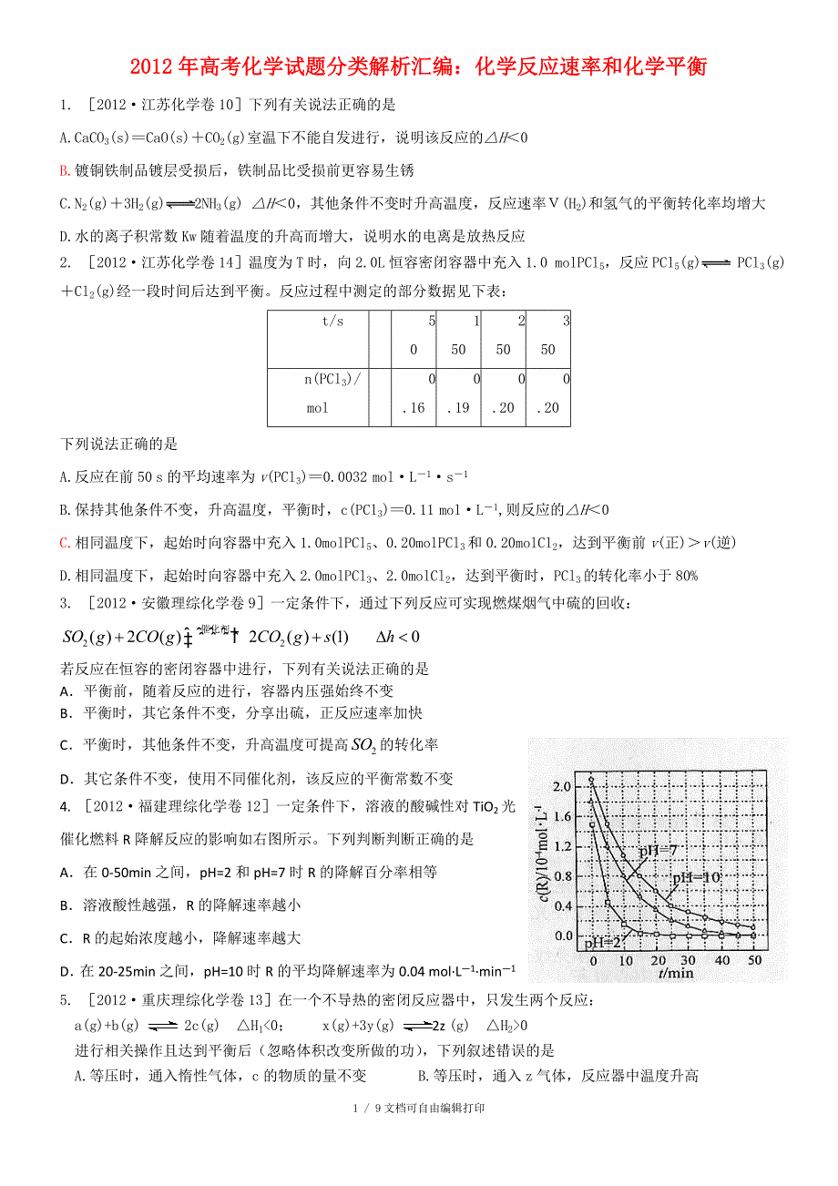 化学反应速率平衡_第1页