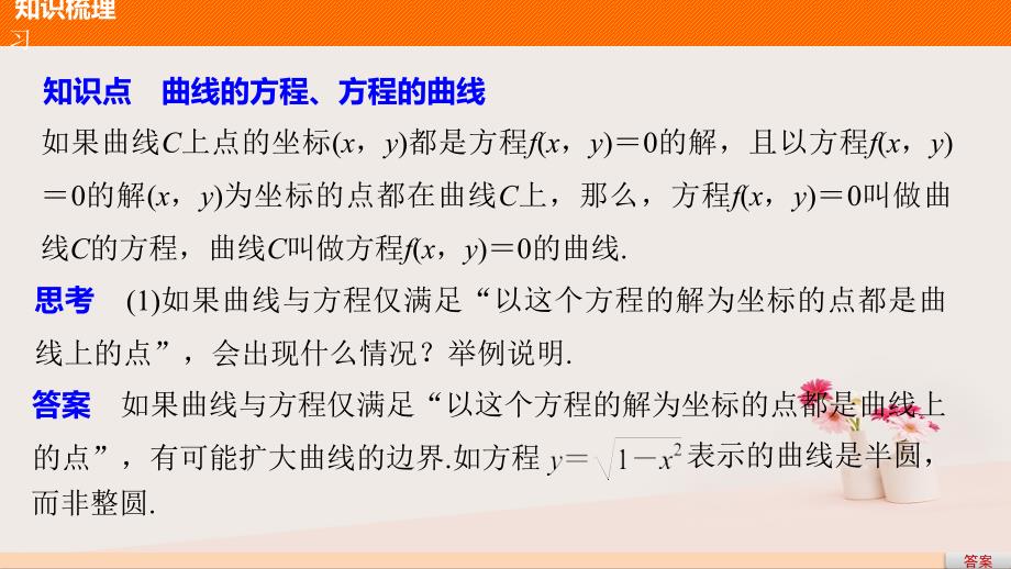 2018版高中数学 第2章 圆锥曲线与方程 2.6.1 曲线与方程课件 苏教版选修2-1_第4页