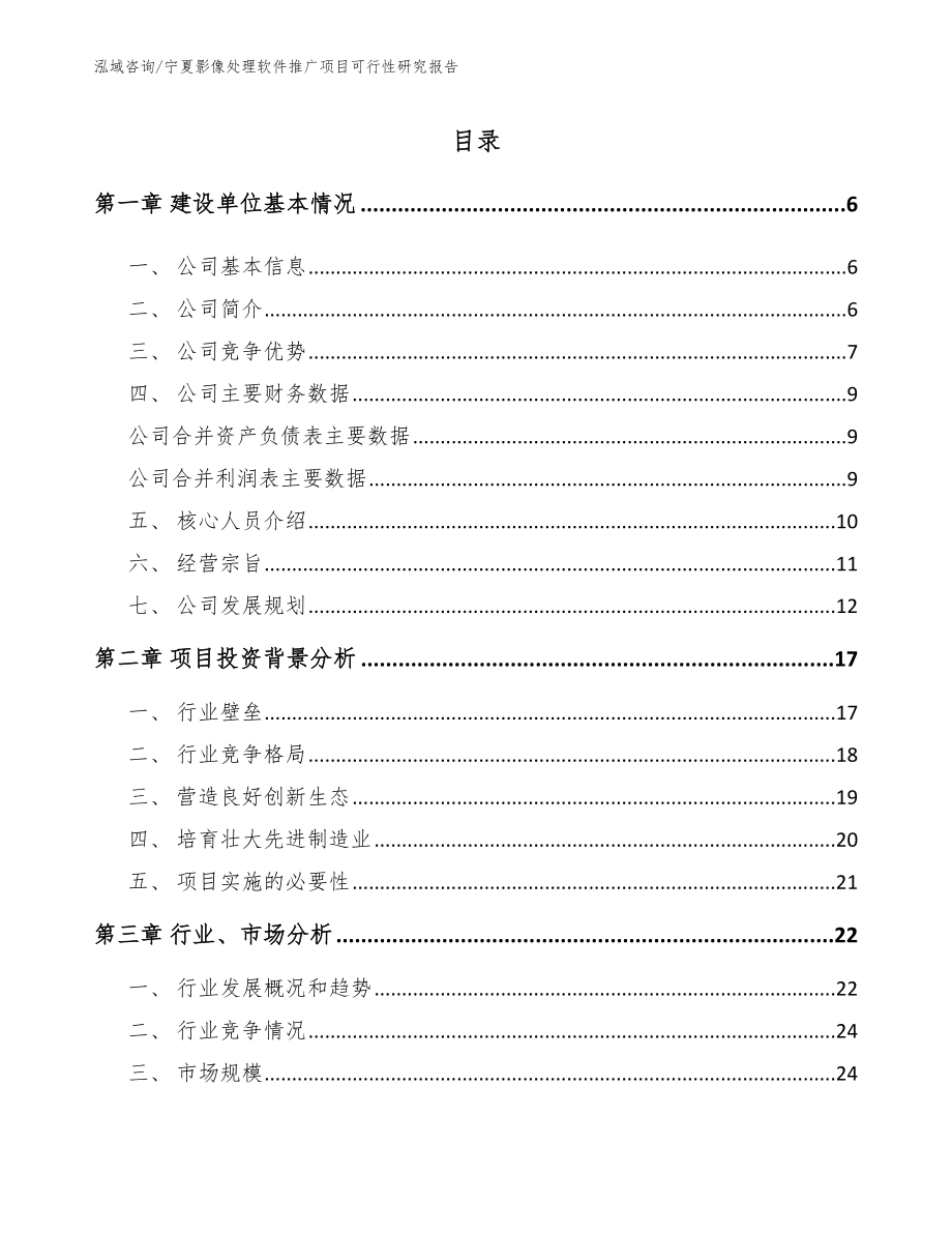 宁夏影像处理软件推广项目可行性研究报告_第1页