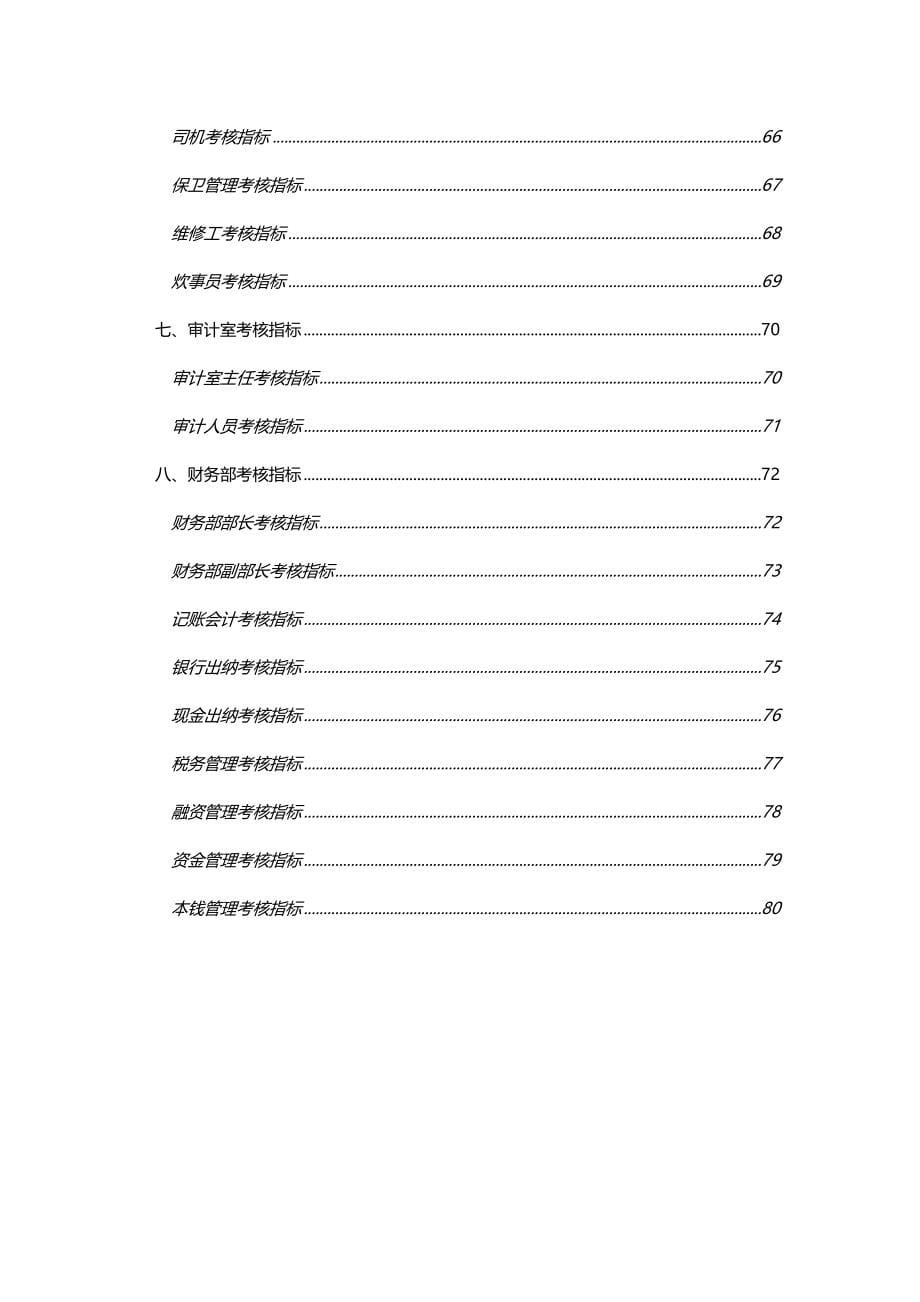 杨氏实业房地产开发有限公司绩效考核指标汇总_第5页