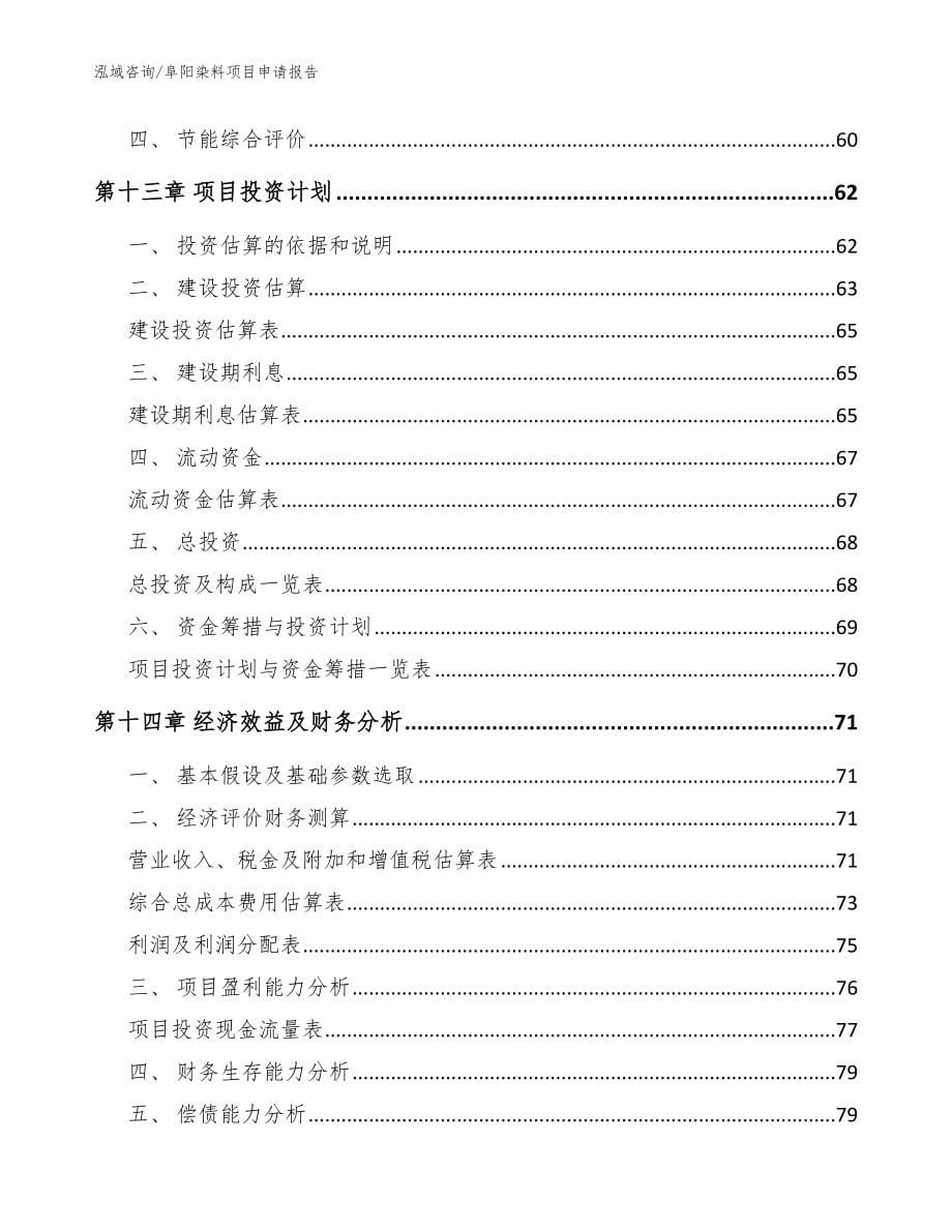 阜阳染料项目申请报告（参考范文）_第5页