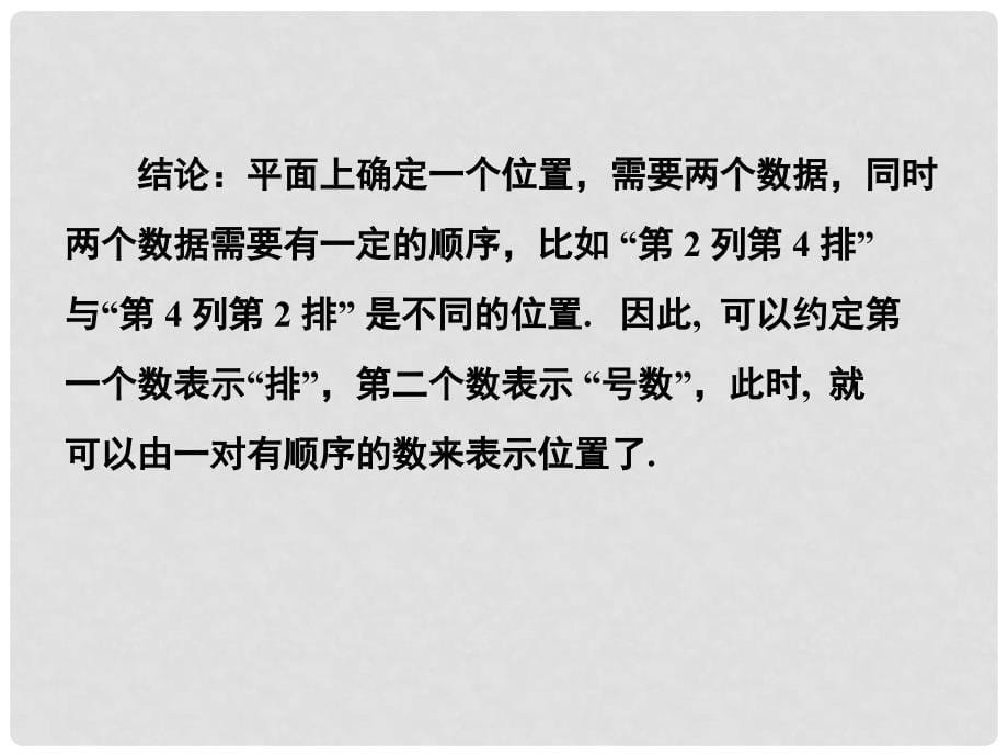 广西桂林灵川县第三中学七年级数学上册《有序数对》课件 新人教版_第5页