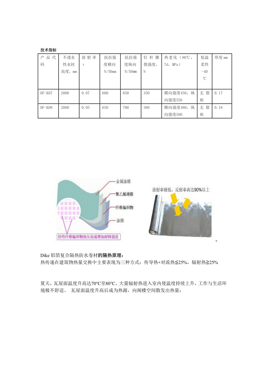 Dike铝箔复合隔热防水卷材_第2页