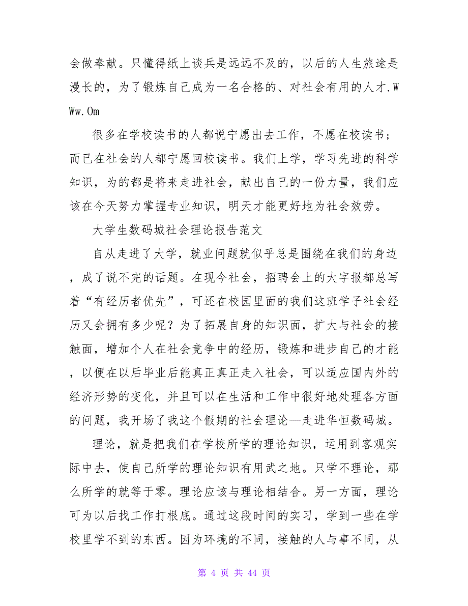 2023年7月大学生数码城社会实践报告.doc_第4页