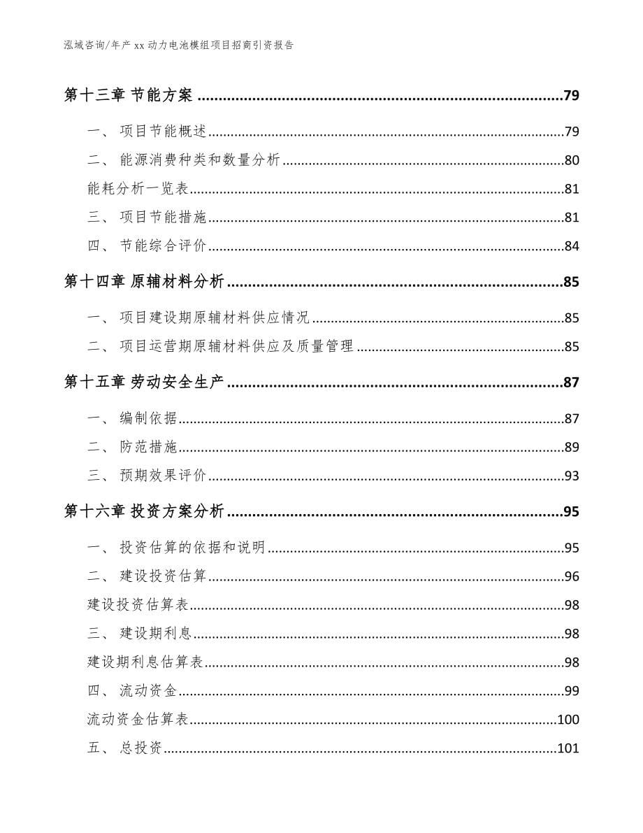 年产xx动力电池模组项目招商引资报告_第5页