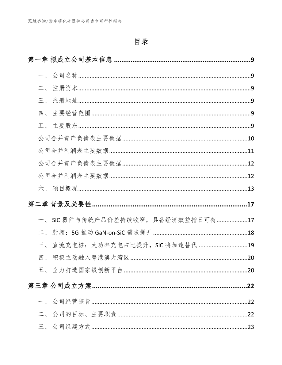 崇左碳化硅器件公司成立可行性报告_参考范文_第2页