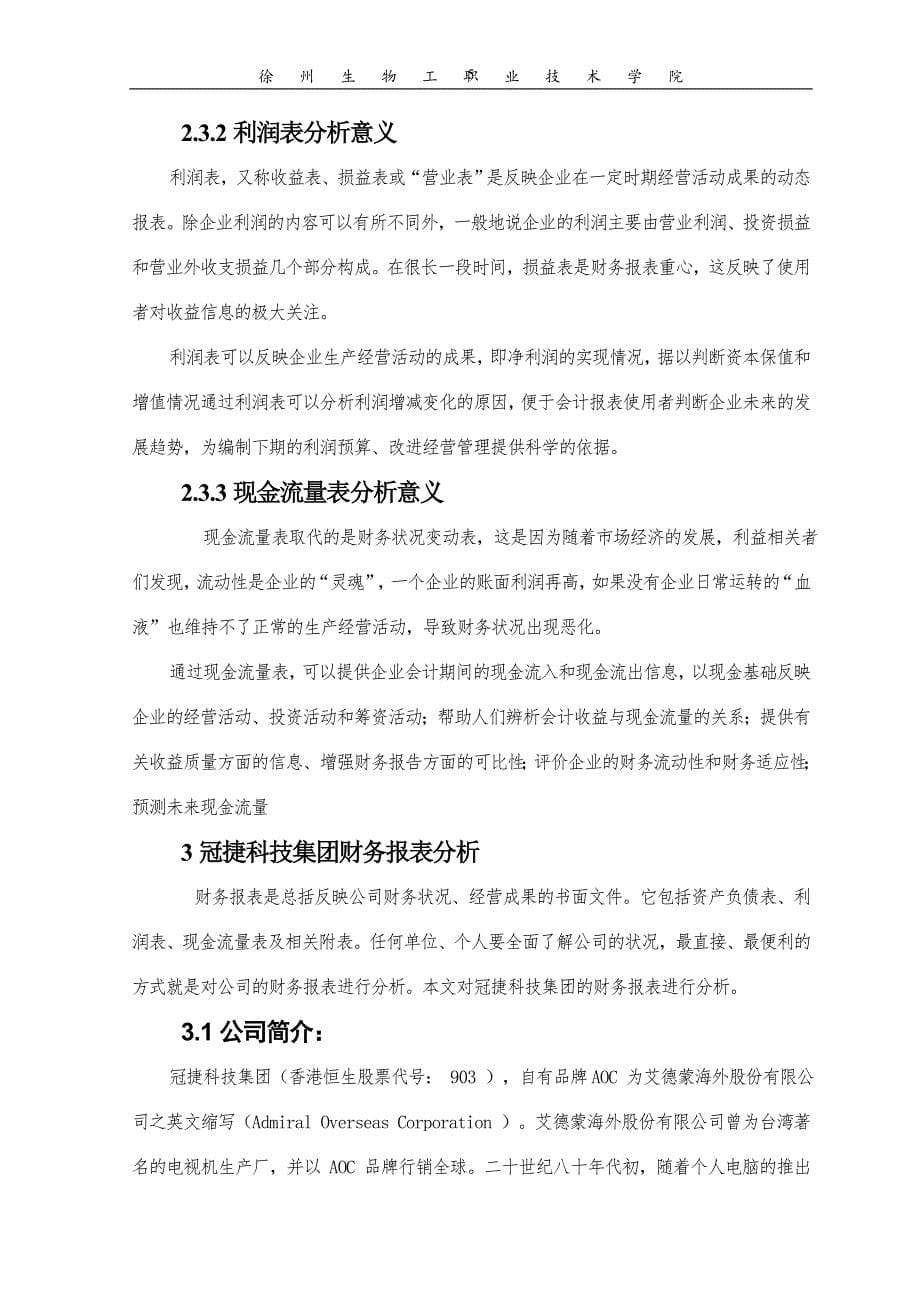 毕业论文——企业财务报表分析_第5页