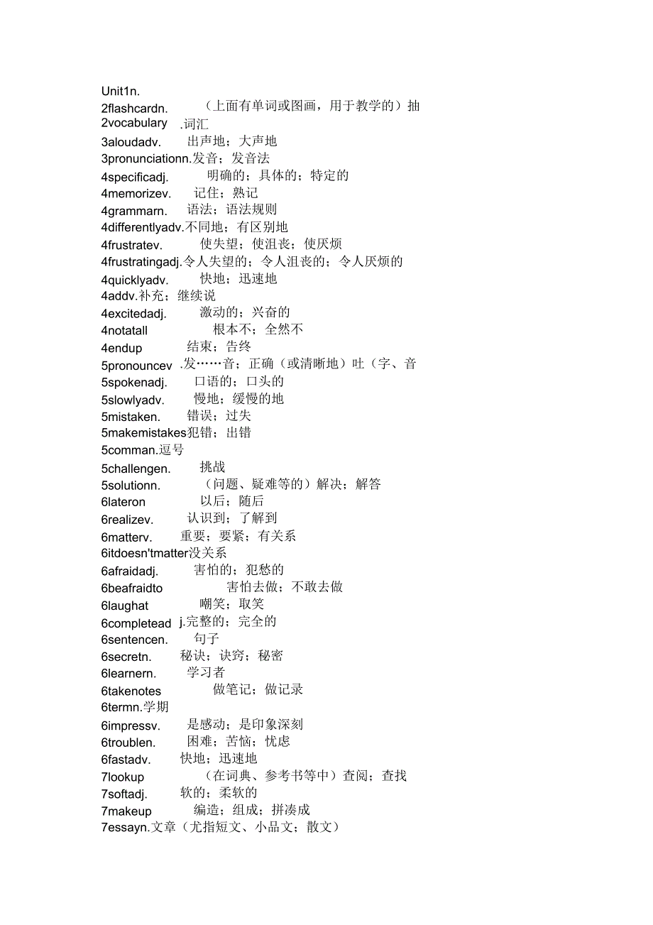 初三英语单词表_第1页