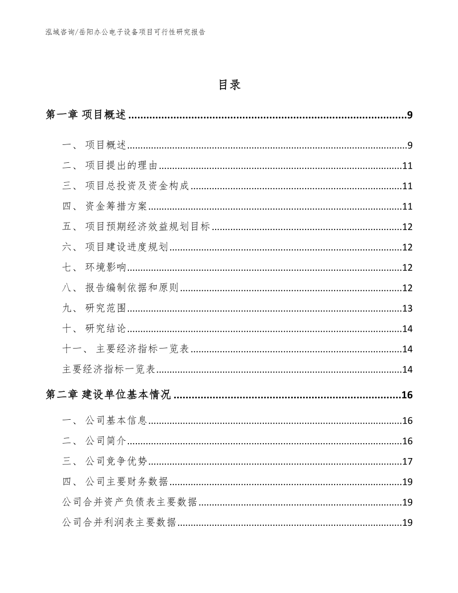 岳阳办公电子设备项目可行性研究报告_第3页