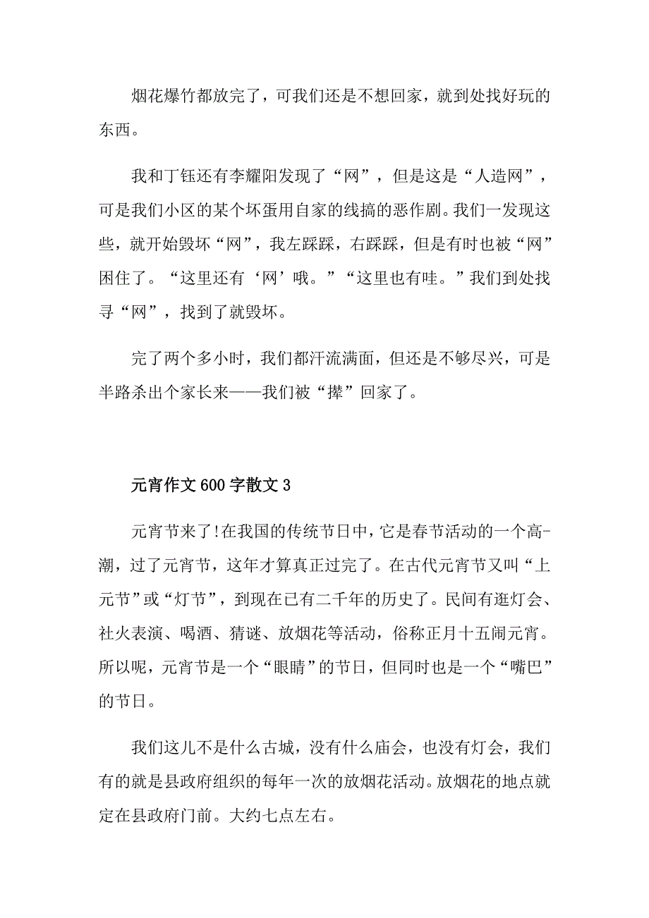 元宵作文600字散文_第4页