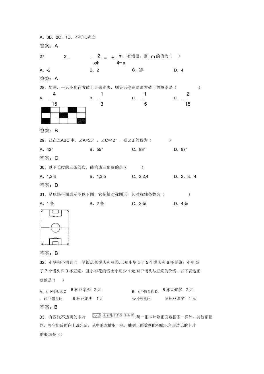 2019年七年级下册数学期末考试模拟试题GJ.doc_第5页