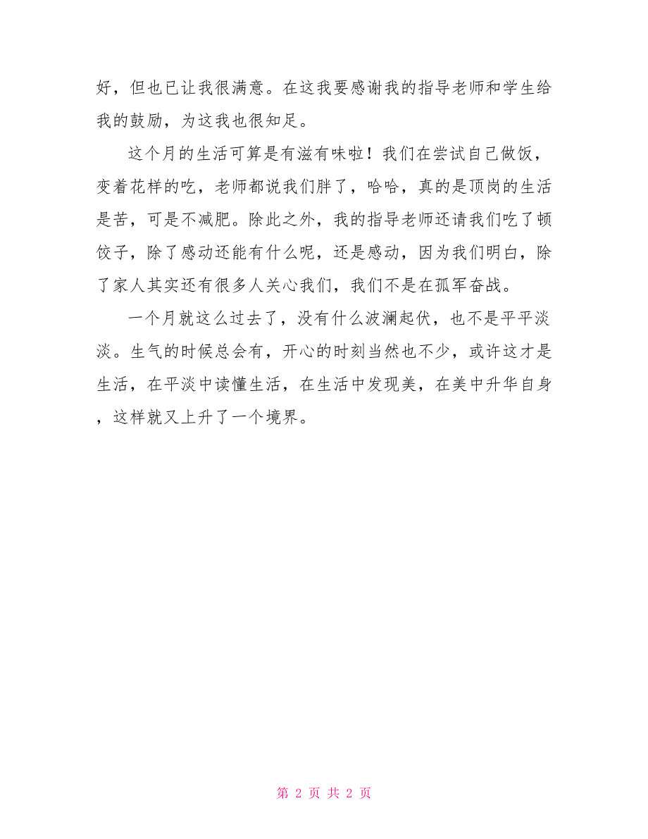 实习教师12月份个人总结_第2页