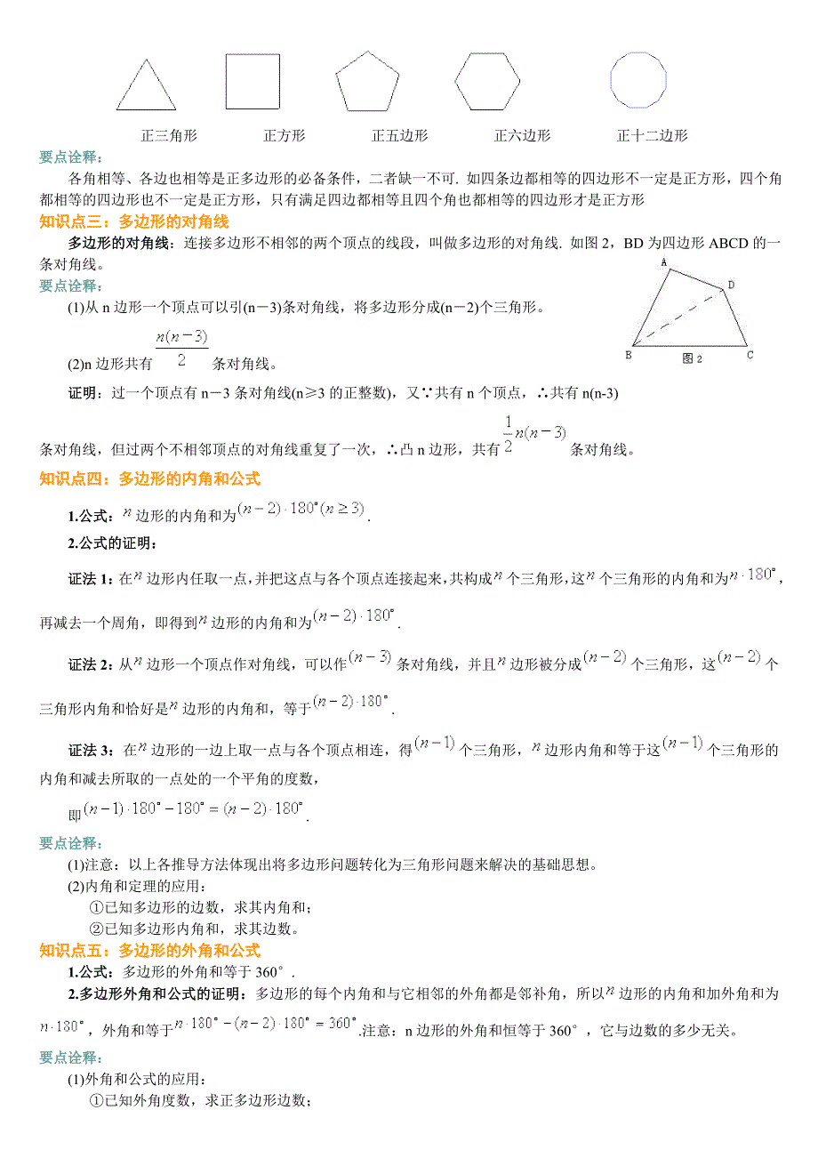 多边形及其内角和经典例题透析_第2页