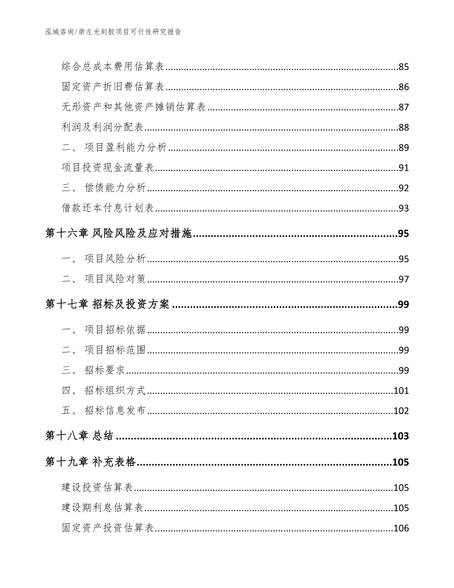 崇左光刻胶项目可行性研究报告_范文_第5页