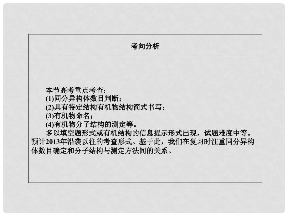 高三化学一轮复习 第十章第一节 认识有机化合物课件（广东专用）_第3页