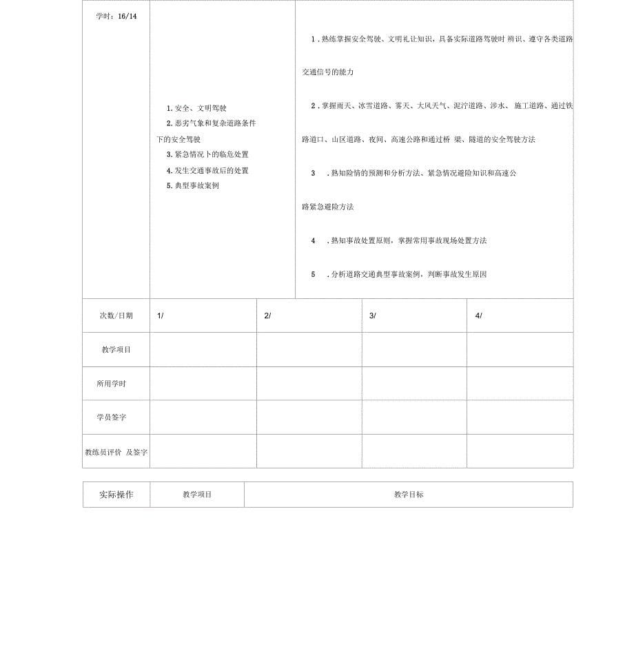 驾驶培训教学日志_第5页