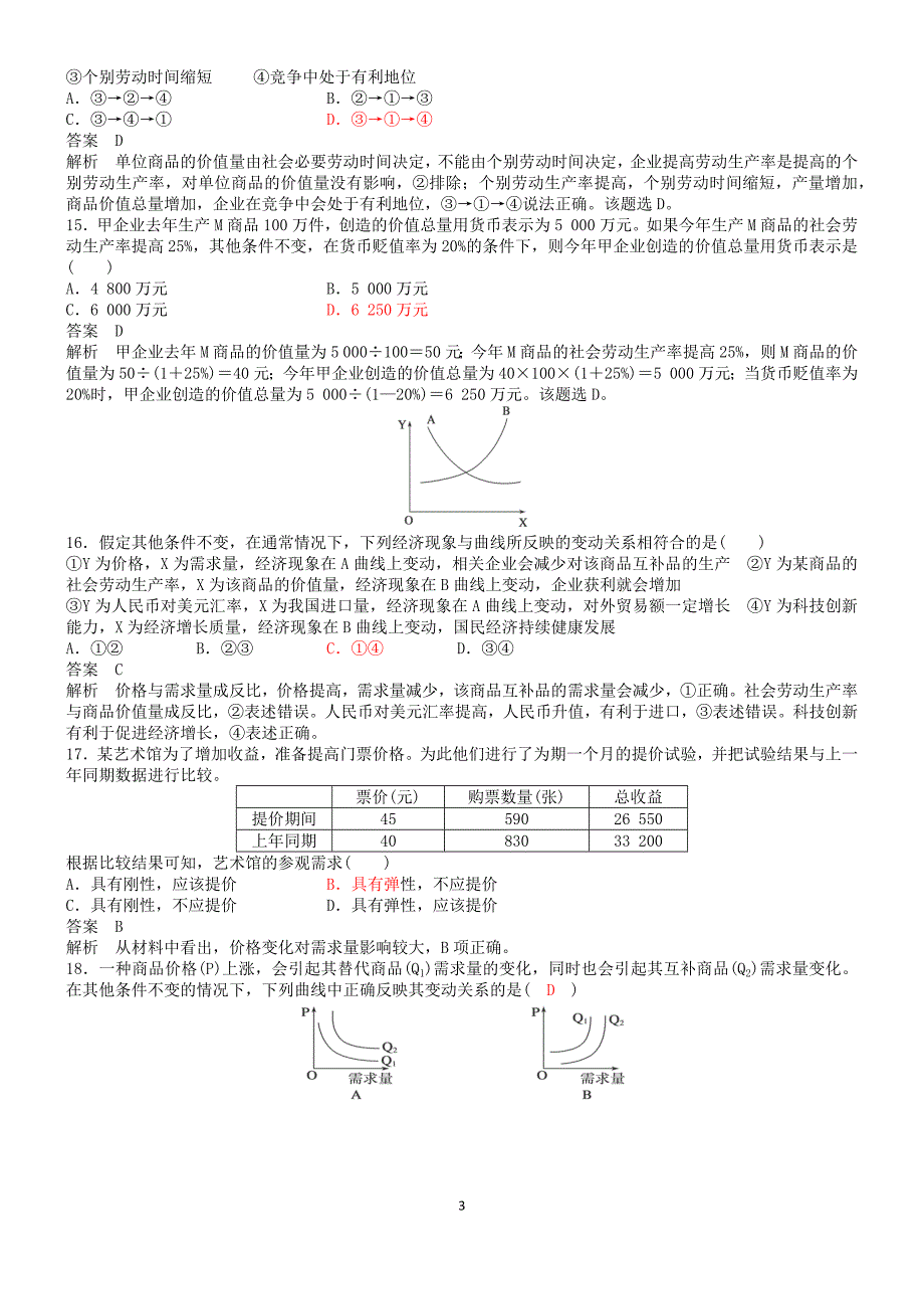 第二课多变的价格（2015一轮复习习题）.docx_第3页