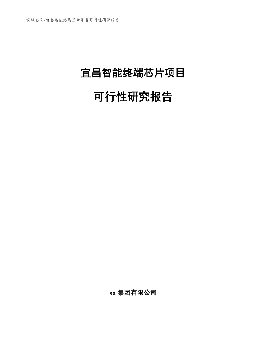 宜昌智能终端芯片项目可行性研究报告（模板范本）_第1页
