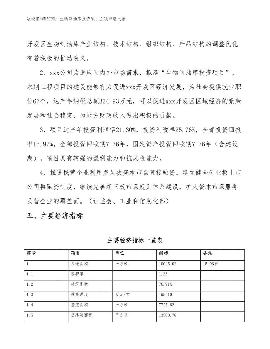 生物制油库投资项目立项申请报告_第5页