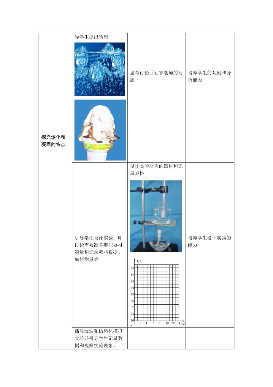 《43探究熔化和凝固的特点》教学设计_第3页