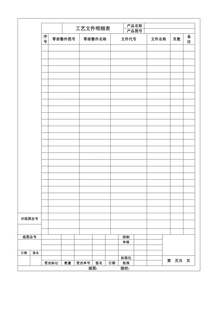 电子工业用工艺文件Word模板_第2页