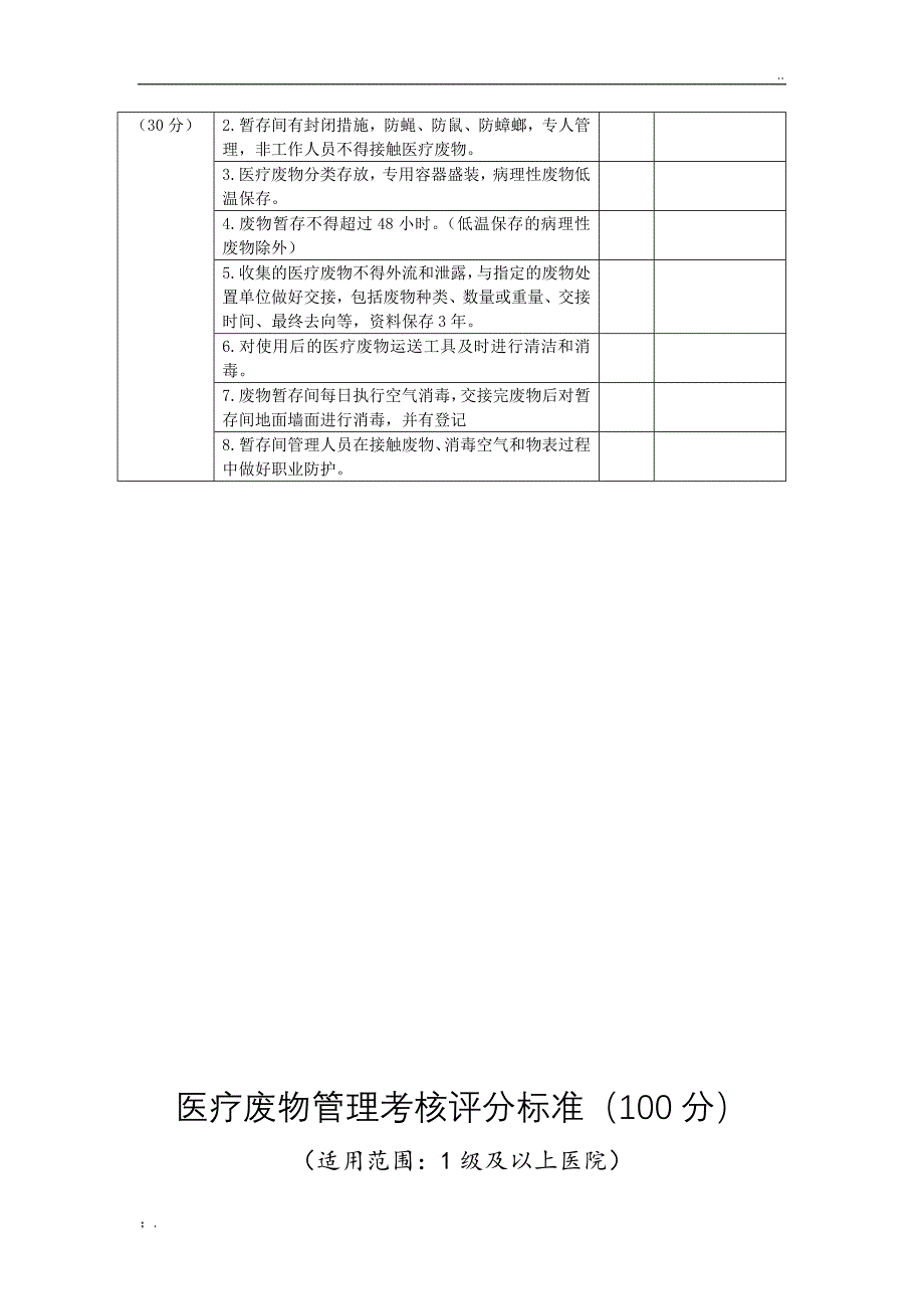 医疗废物管理考核评分标准_第2页