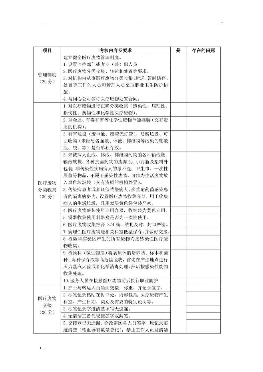 医疗废物管理考核评分标准_第3页