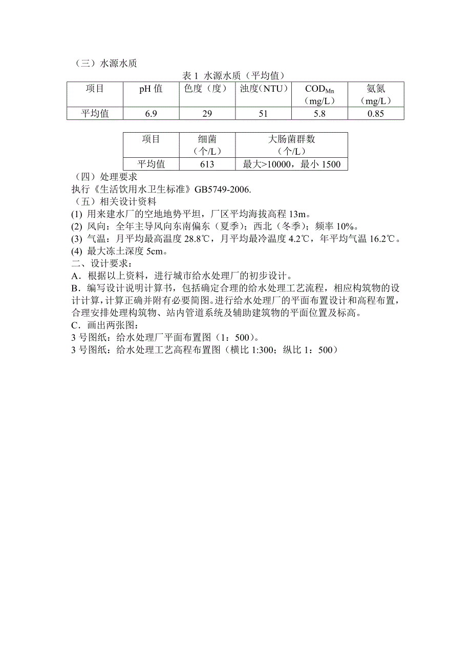 哈尔滨市中考满分作文-水质设计计算说明书_第4页