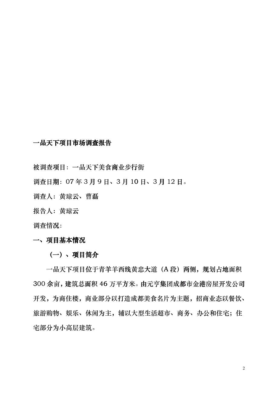 成都一品天下市场调查_第2页